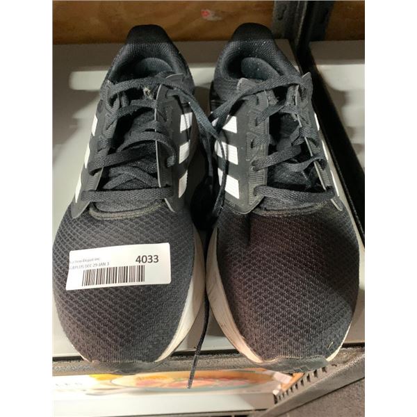 Mens adidas black running shoes size 9