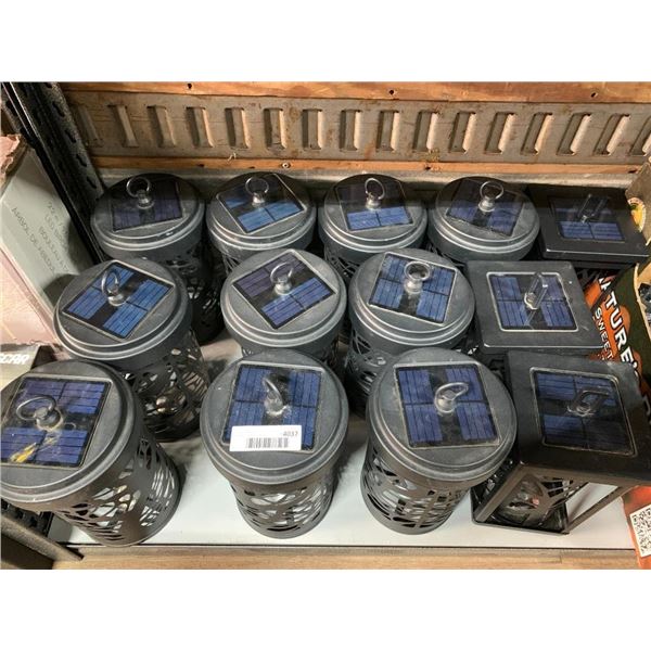 Lot of 13 solar hanging lights
