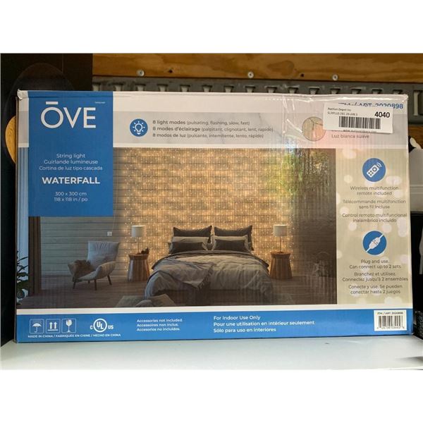 OVE String light waterfall 118" x 118"/po