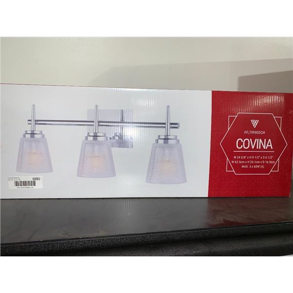 Covina 3 Piece Vanity Light - W 24in x H 9 1/2in x D 61/2in