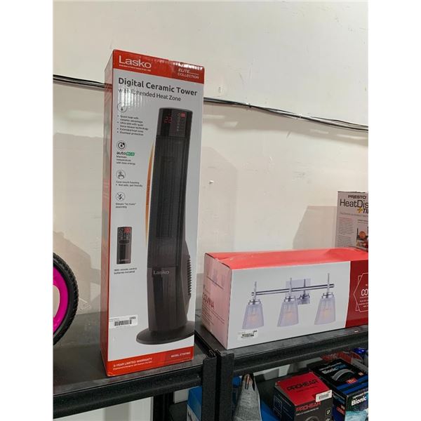 Lasko digital ceramic tower with extended heat zone