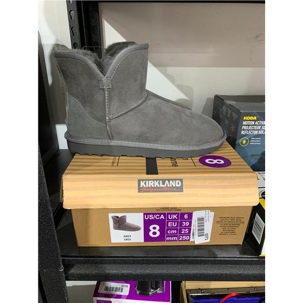 Kirkland Signature grey ladies boots size 8