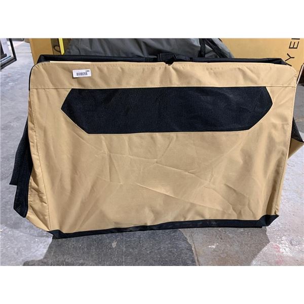 Folding soft dog crate