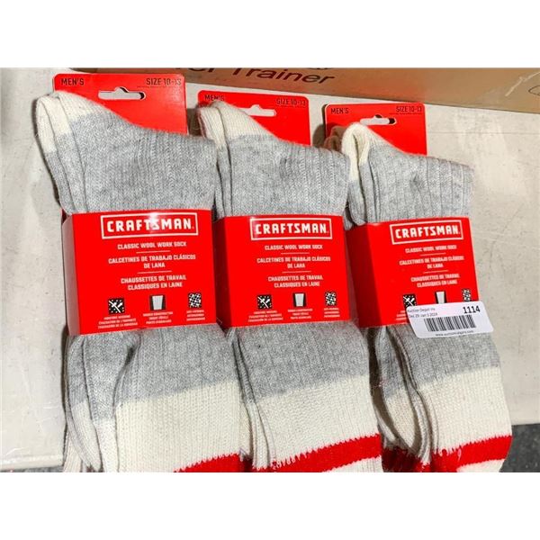 Craftsman Classic Wool Work Socks Lot of 3