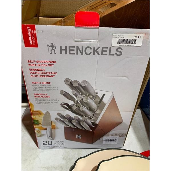 Henckels self sharpening knife block set