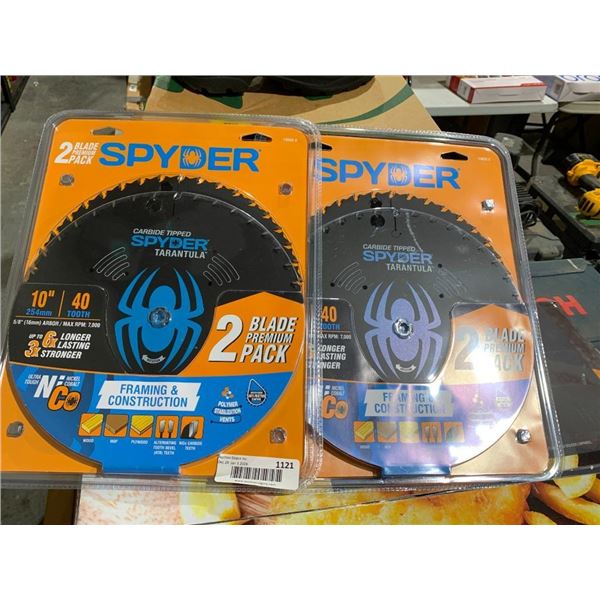 Carbide tipped spyder 2 blade premium pack Lot of 2