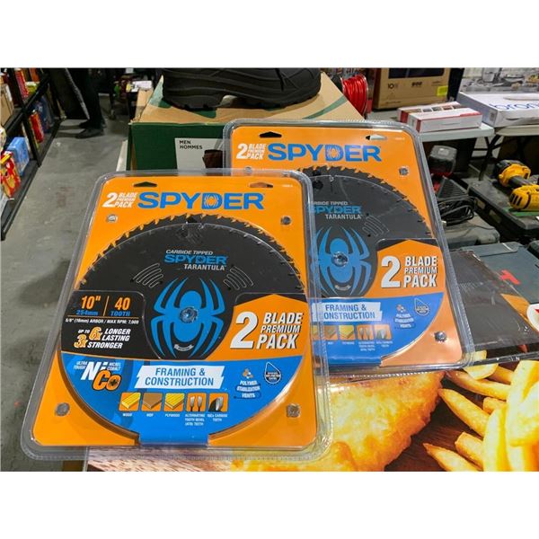 Carbide tipped spyder 2 blade premium pack Lot of 2