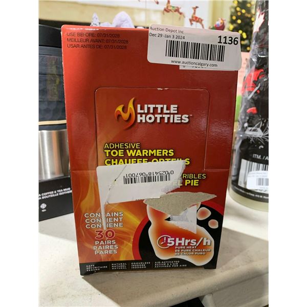 Little Hotties Adhesive Toe Warmers Contains 30 Pairs