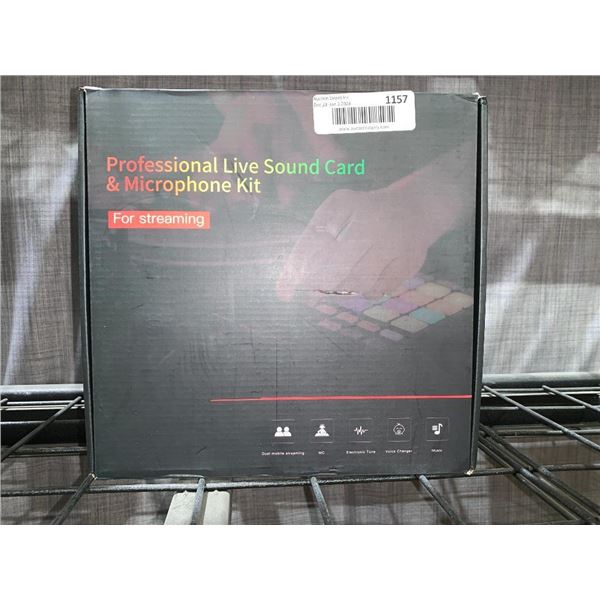Professional Live Sound Card & Microphone Kit for Streaming