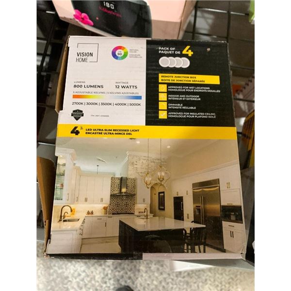 Vision Home 4 pack LED Ultra-Slim Recessed Light
