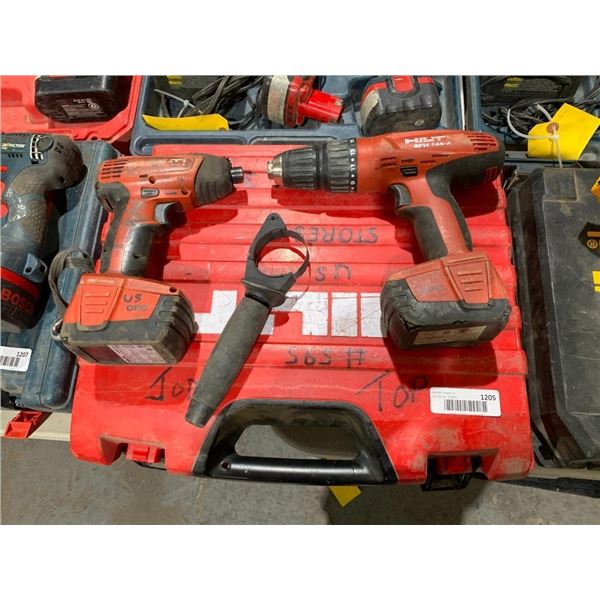 Lot of 2 Hilti drills with side handle
