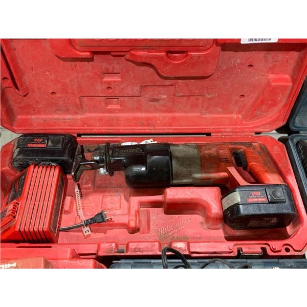 Milwaukee 18v Sawzall with spare battery and charger