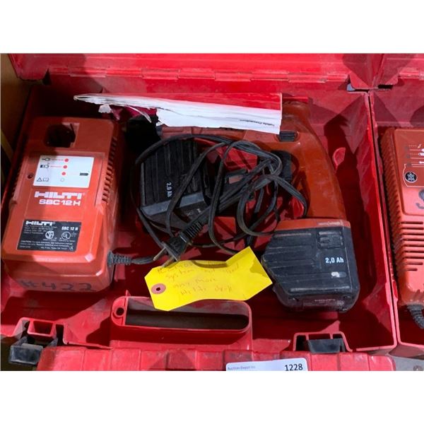 Hilti cordless drill with spare battery and charger