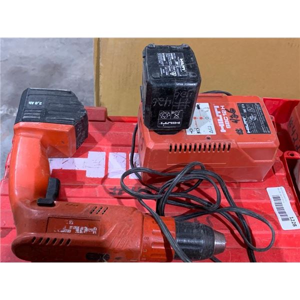 Hilti cordless drill with spare battery and charger