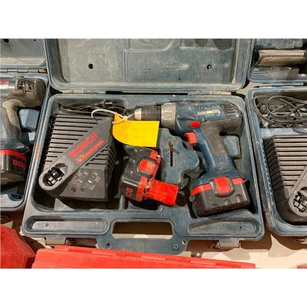 Bosch cordless drill with spare battery and charger