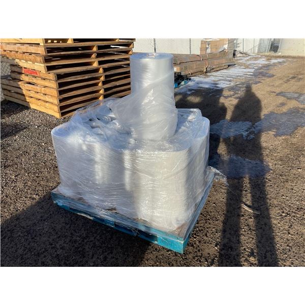 PALLET LOT - Rolled Poly Tube - 21x20 x 72" long perforated. 100/roll - LOT OF 12 ROLLS