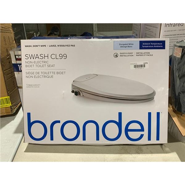 Brondell SWASH CL99Non-Electric Bidet Toilet Seat