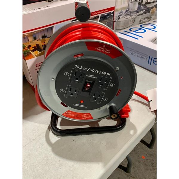 Link2Home Heavy Duty Professional Grade Metal Cord Reel 50 ft.