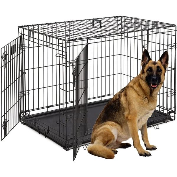 XL 2 door Metal Pet Crate - Dog not Included