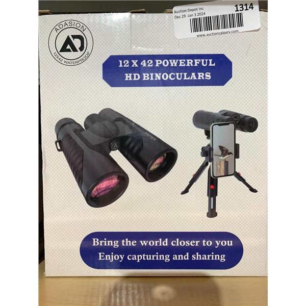 Adasion 12x42 Waterproof Powerful HD Binoculars