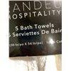 Image 3 : Grandeur Hospitality 5 Bath Towels 32"x54" White