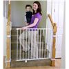 Image 2 : Regalo Extra Tall Top of Stair Metal Walk through Safety Gate - Black ( Not same color as photo)
