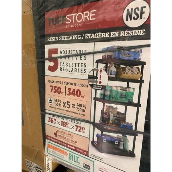 Tuff Store 5 Adjustable Shelves Storage Unit
