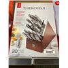 Image 1 : Henckels self sharpening knife block set 20 piece