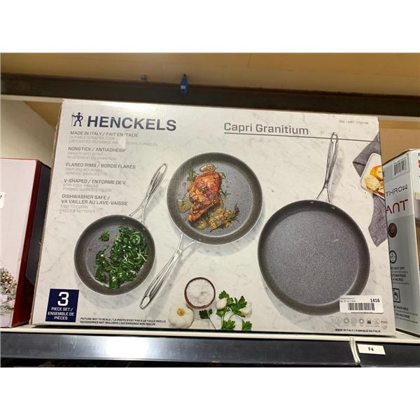 Henckels capri granitium frying pans 3 piece set