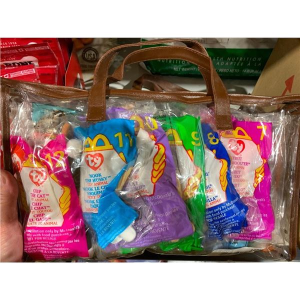 Lot of Assorted Vintage McDonalds Beanie Babies In Original Packaging