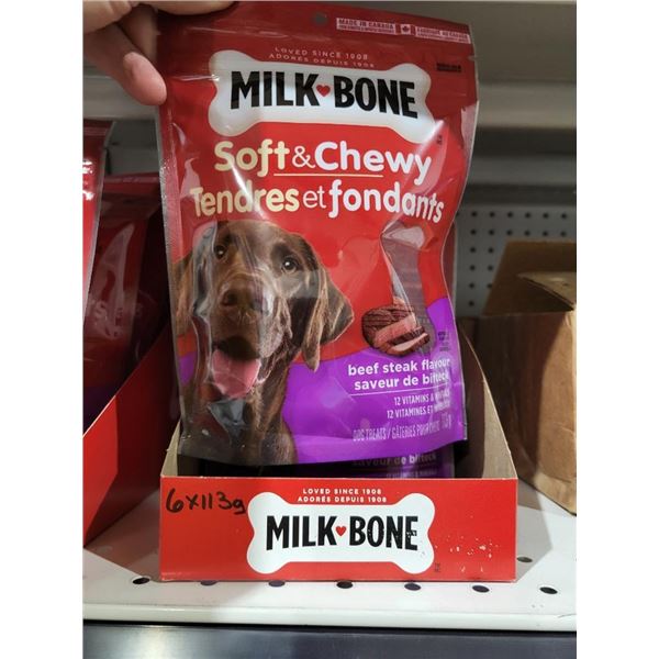 Milk Bone Soft & Chewy Beef Steak Flavor Dog Treats 6 x 113g