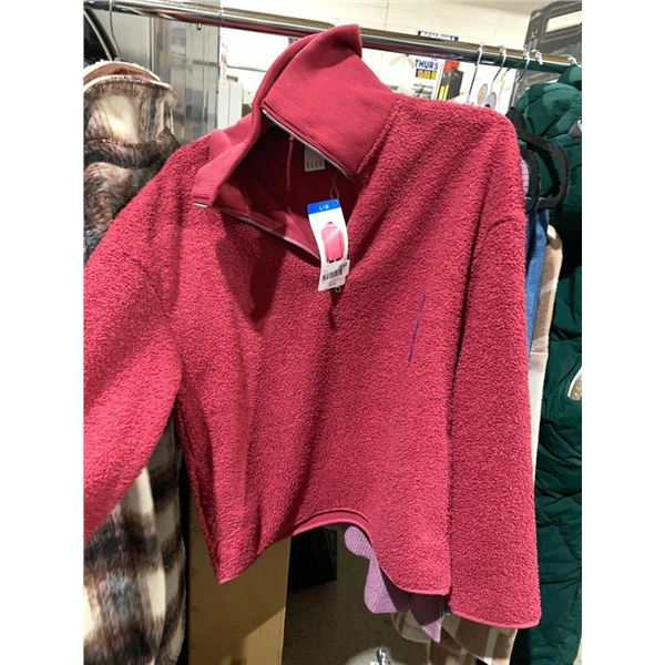 Elle 1/4 Zip Fleece Pullover Ladies Size Large