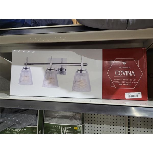 Canarm Covina Bathroom Vanity Light - 3 Lights - Glass - Chrome