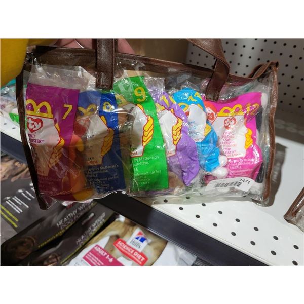 Lot of Assorted Vintage McDonalds Beanie Babies In Original Packaging
