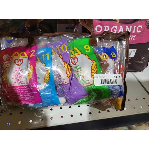 Lot of Assorted Vintage McDonalds Beanie Babies In Original Packaging