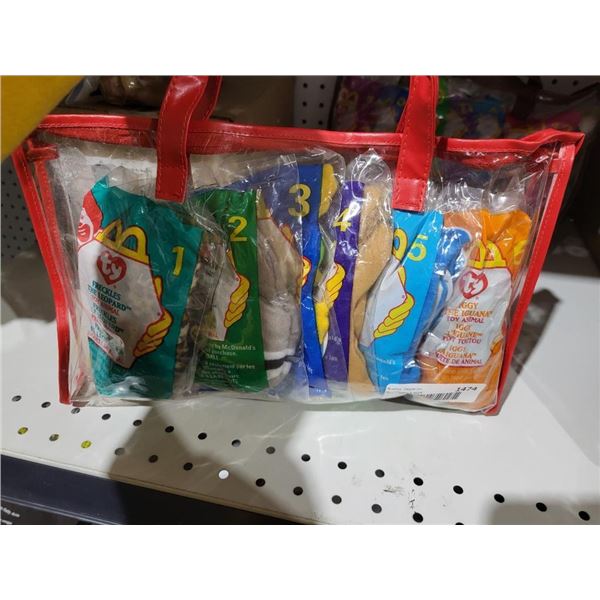Lot of Assorted Vintage McDonalds Beanie Babies In Original Packaging