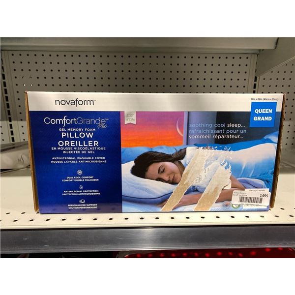 NovaForm ComfortGrande Plus Gel Memory Foam Pillow Queen