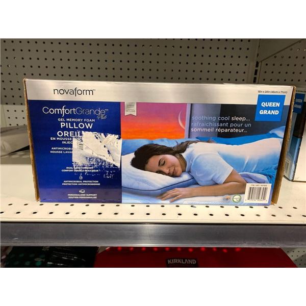 NovaForm ComfortGrande Plus Gel Memory Foam Pillow Queen
