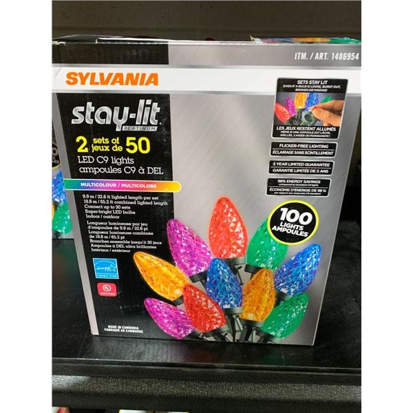 Sylvania stay lit lights 2 x 50 set