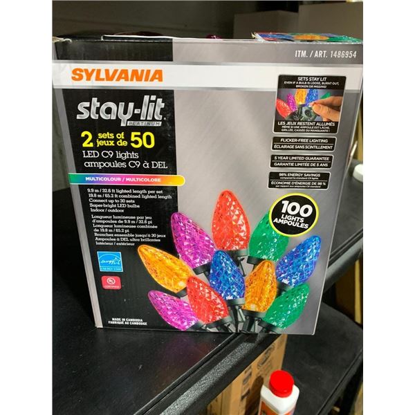 Sylvania stay lit lights 2 x 50 set