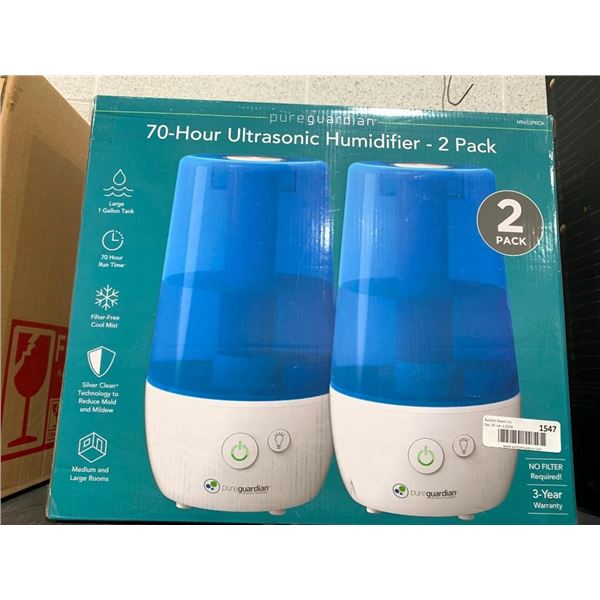 Pure Guardian 70 hour ultrasonic humidifier 2 pack