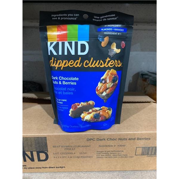 Kind Dipped Clusters Clusters Dark Chocolate Nuts and Berries 8x113g