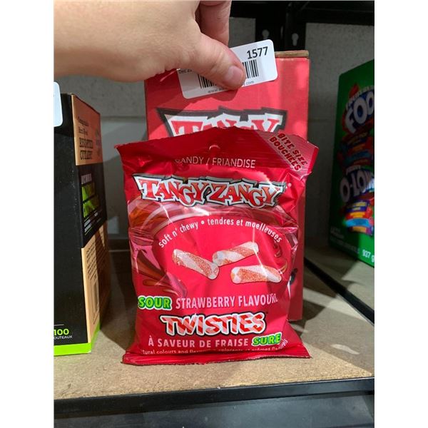 Tangy Zangy Sour strawberry twisters 14 x 127g