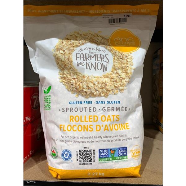 Gluten free sprouted rolled oats 2.27kg