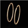 Image 2 : 4.26 ctw Diamond 14K Yellow Gold Hoop Earrings