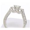 Image 5 : NEW Designer 14k White Gold 1.85 ctw Diamond Three 3 Stone Ladies Engagement Rin