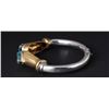 Image 3 : Sterling Silver, 14K Yellow Gold & Blue Topaz Split Bracelet