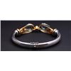 Image 4 : Sterling Silver, 14K Yellow Gold & Blue Topaz Split Bracelet