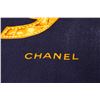 Image 2 : Chanel Gold Navy Silk Chain Scarf