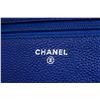 Image 8 : Chanel Blue Caviar Leather CC Button Wallet on Chain